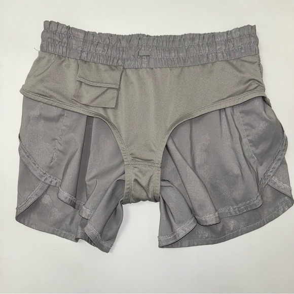Athleta Gray Elastic Waist Running Shorts XS Lightweight Activewear Gym - Picture 5 of 10